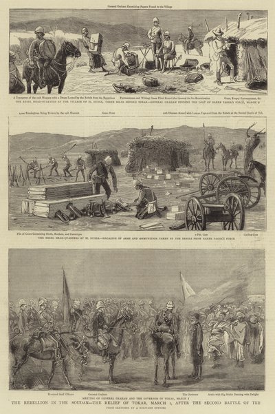 Die Rebellion im Sudan, die Entlastung von Tokar, 1. März, nach der zweiten Schlacht von Teb von Charles Edwin Fripp